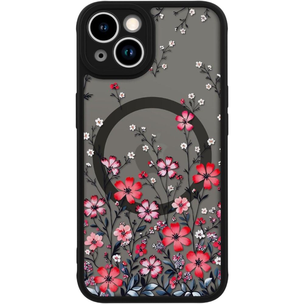 Brand New LUHOURI iPhone 14 Plus Case – Vibrant Red Wildflowers